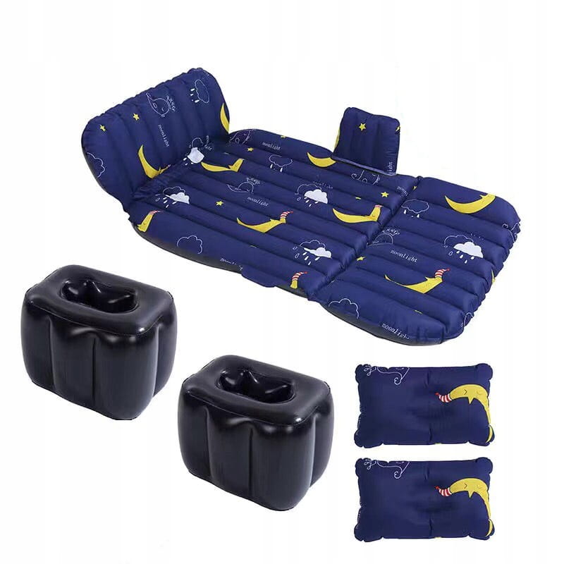 Vaikiškas automobilinis čiužinys, su pompa, žvaigždžių raštas