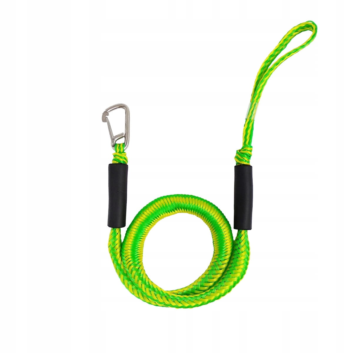 Elastinga žalia švartavimo virvė su karabinu 165cm