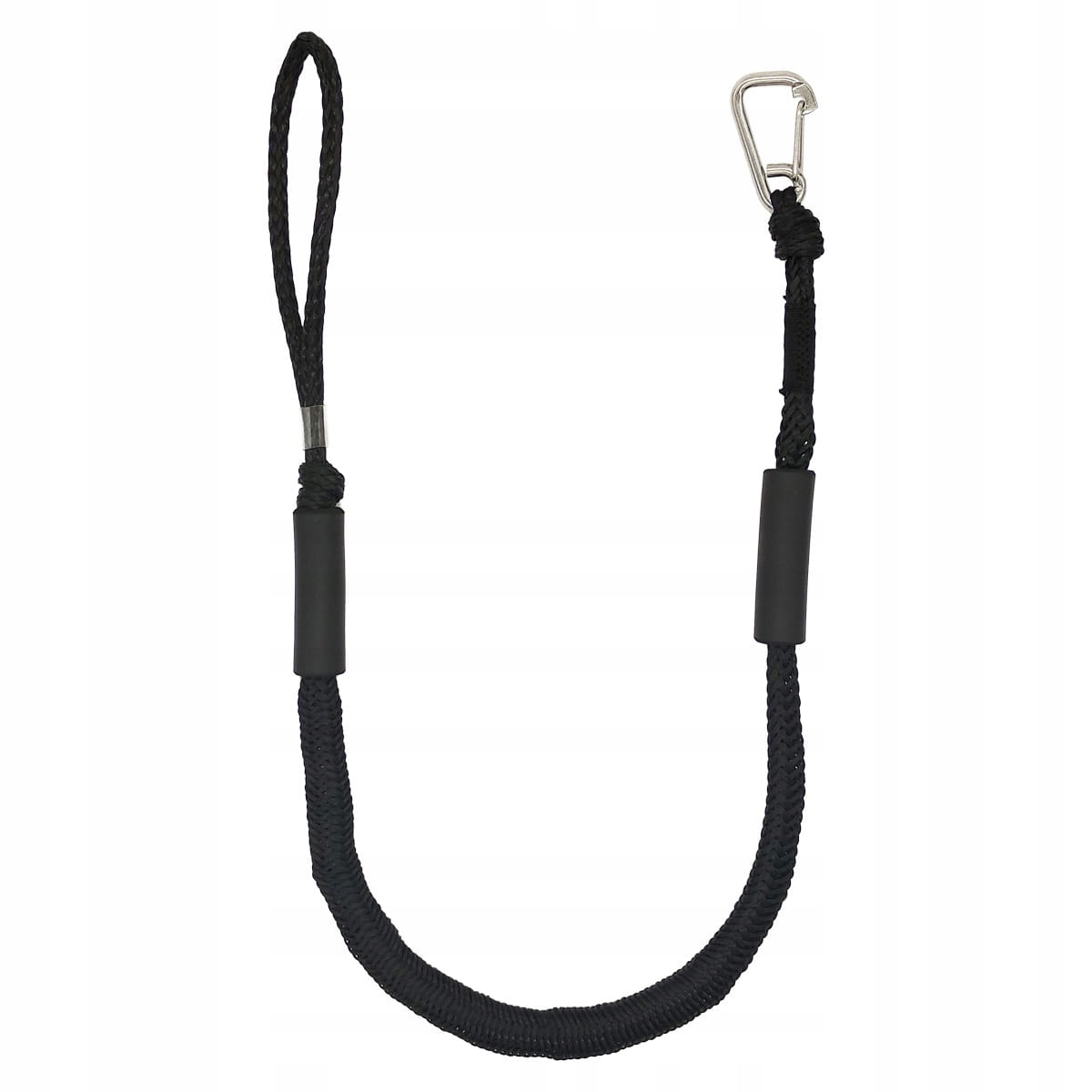 Elastinga juoda švartavimo virvė 165cm valtims