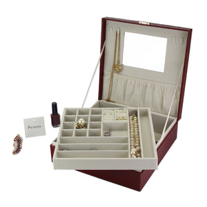 PATRIZIA BEAUTY-18080 bordo spalvos lagaminėlis bordo