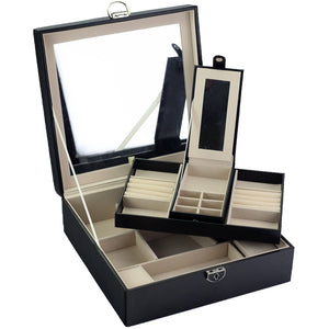 PATRIZIA BEAUTY-23001 juodas kosmetikos lagaminėlis czarny