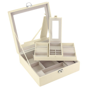 PATRIZIA BEAUTY-23001 baltas kosmetikos lagaminėlis biały