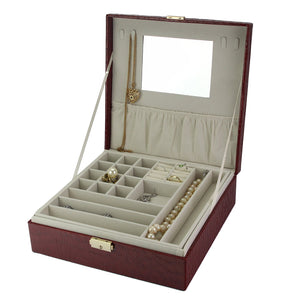 PATRIZIA BEAUTY-18080 bordo spalvos lagaminėlis bordo