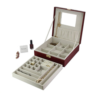 PATRIZIA BEAUTY-18080 bordo spalvos lagaminėlis bordo