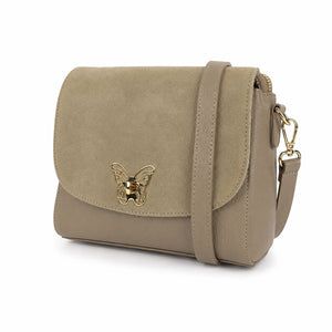 LOCCA MILANO LM-004 taupe odinė rankinė taupe