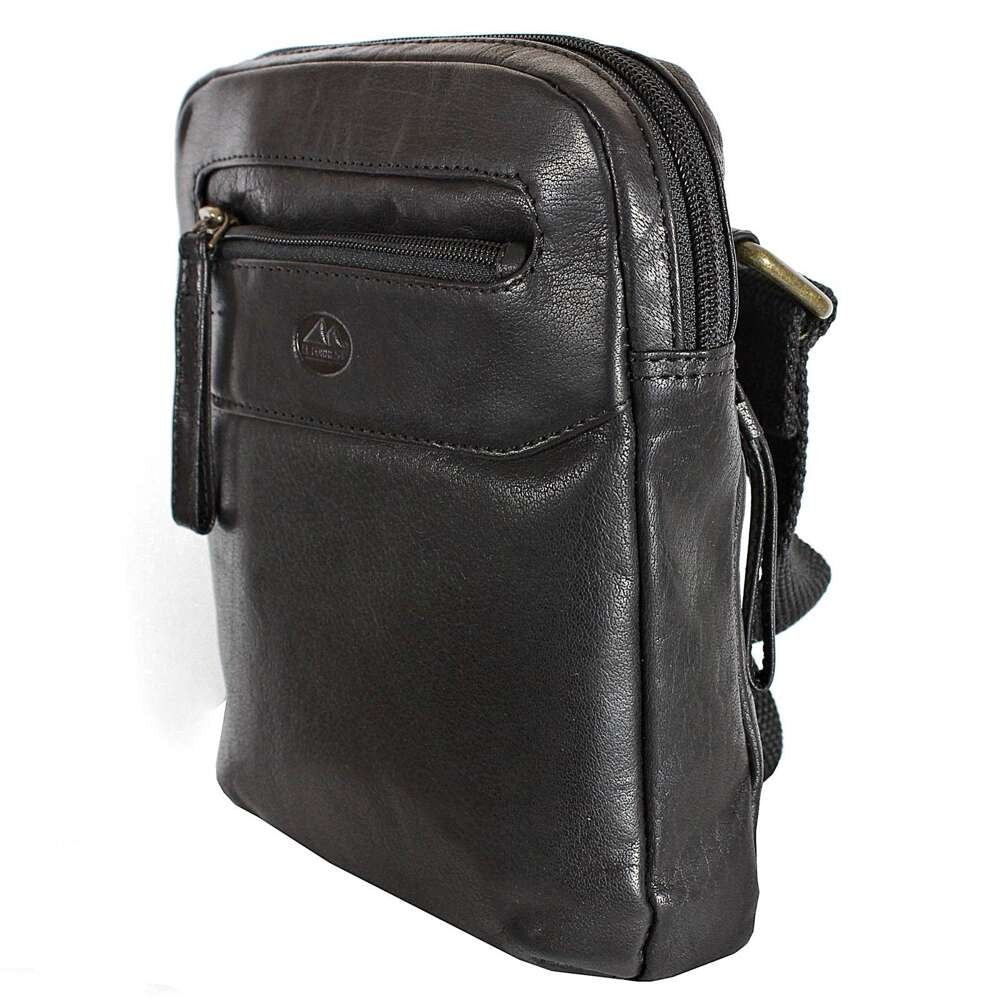 Vyriška odinė crossbody rankinė EL FORREST MB10-61/67, juoda
