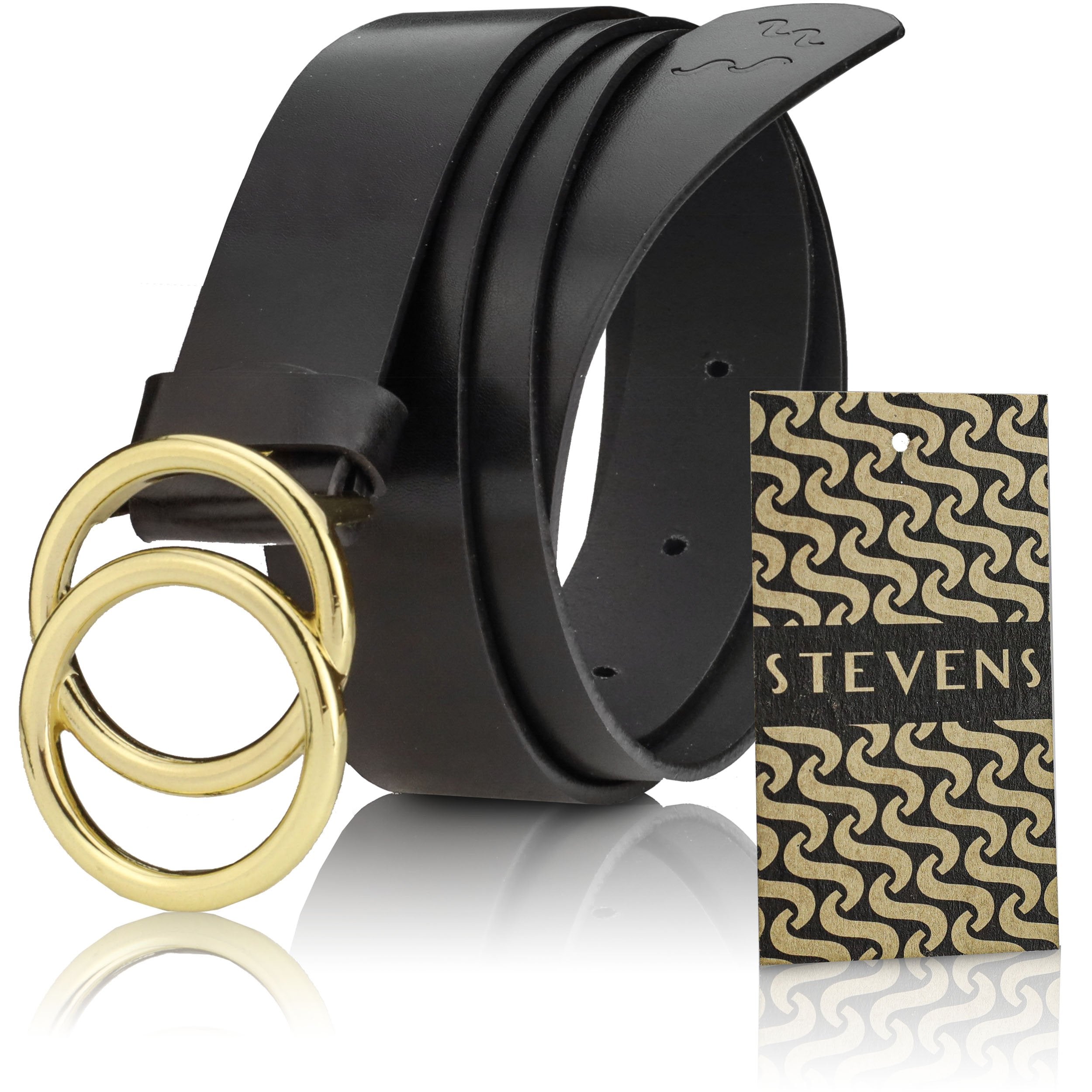 Odinis diržas moterims Stevens, juodas