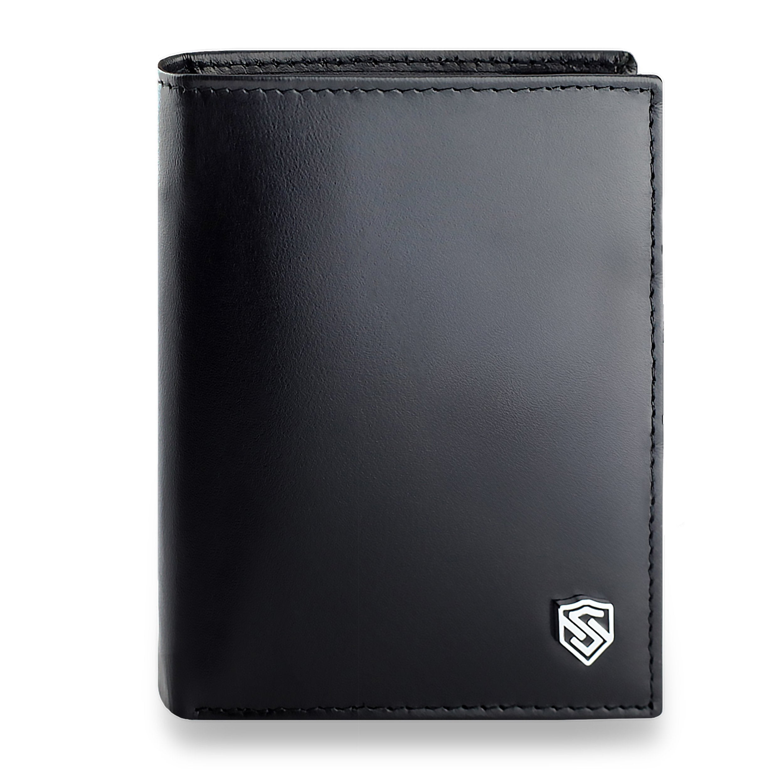 Vyriška odinė piniginė Stevens Z03-326, juoda S183