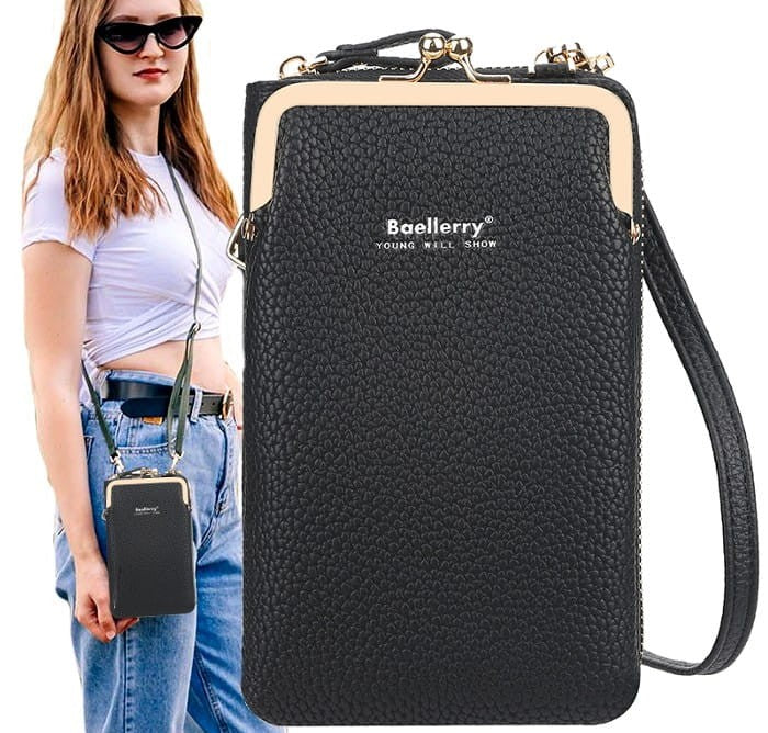 Mini piniginė, rankinė moterims D27, juoda D1912