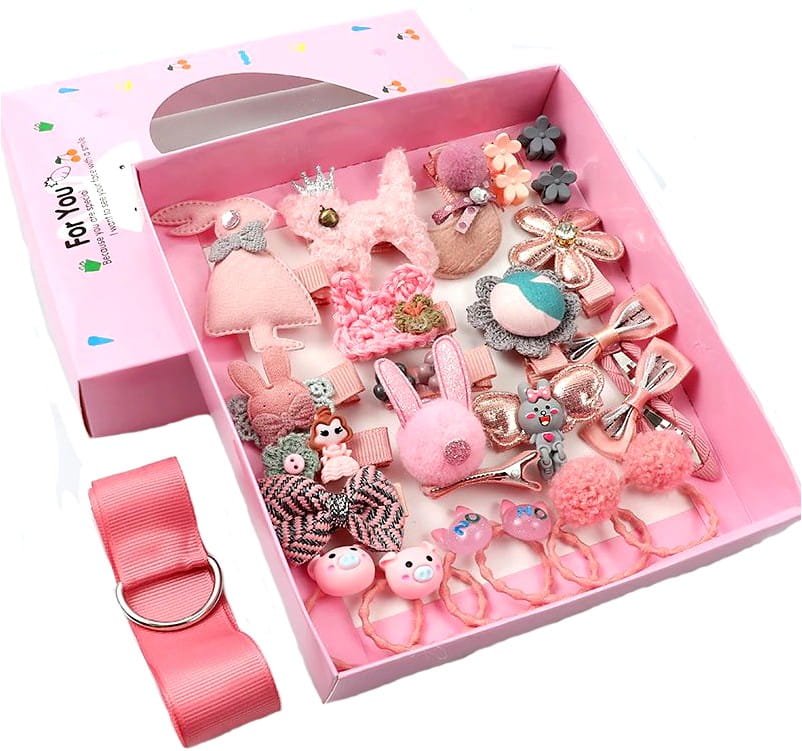 Vaikiškas plaukų segtukų rinkinys 24vnt. D24 N59