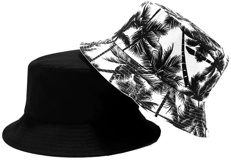 Dvipusė kepurė bucket hat M16, juoda/balta