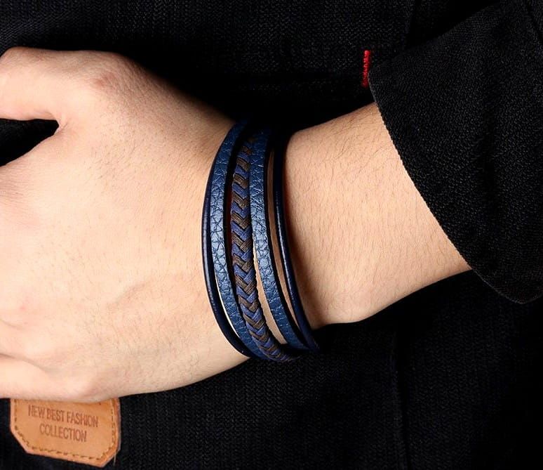 Vyriška apyrankė B11, mėlyna A21