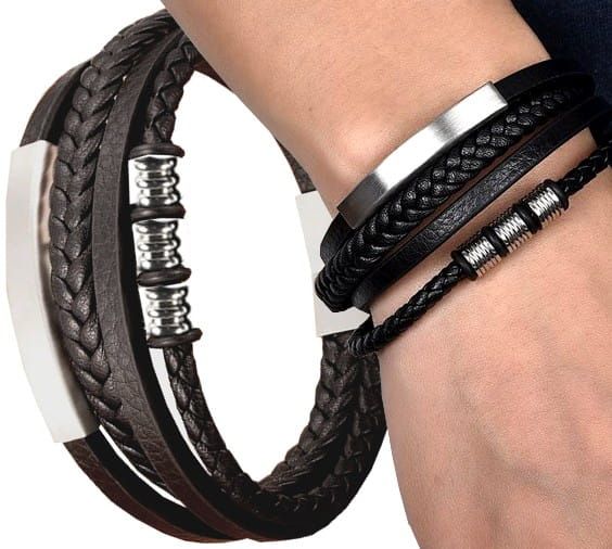 Vyriška apyrankė B111, juoda A20