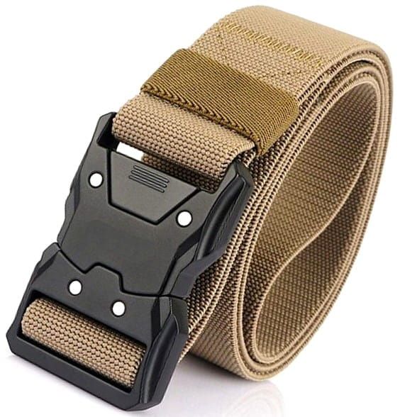 Vyriškas medžiaginis diržas H1, smėlio spalvos D63