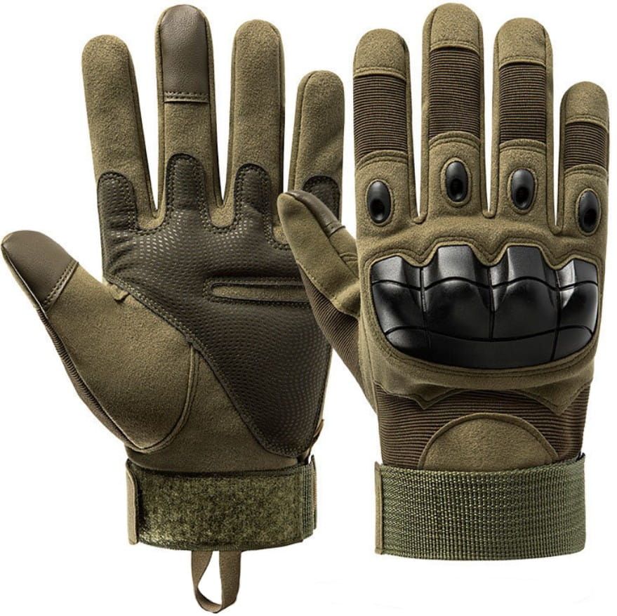 Vyriškos taktinės pirštinės K59, žalios spalvos, XL