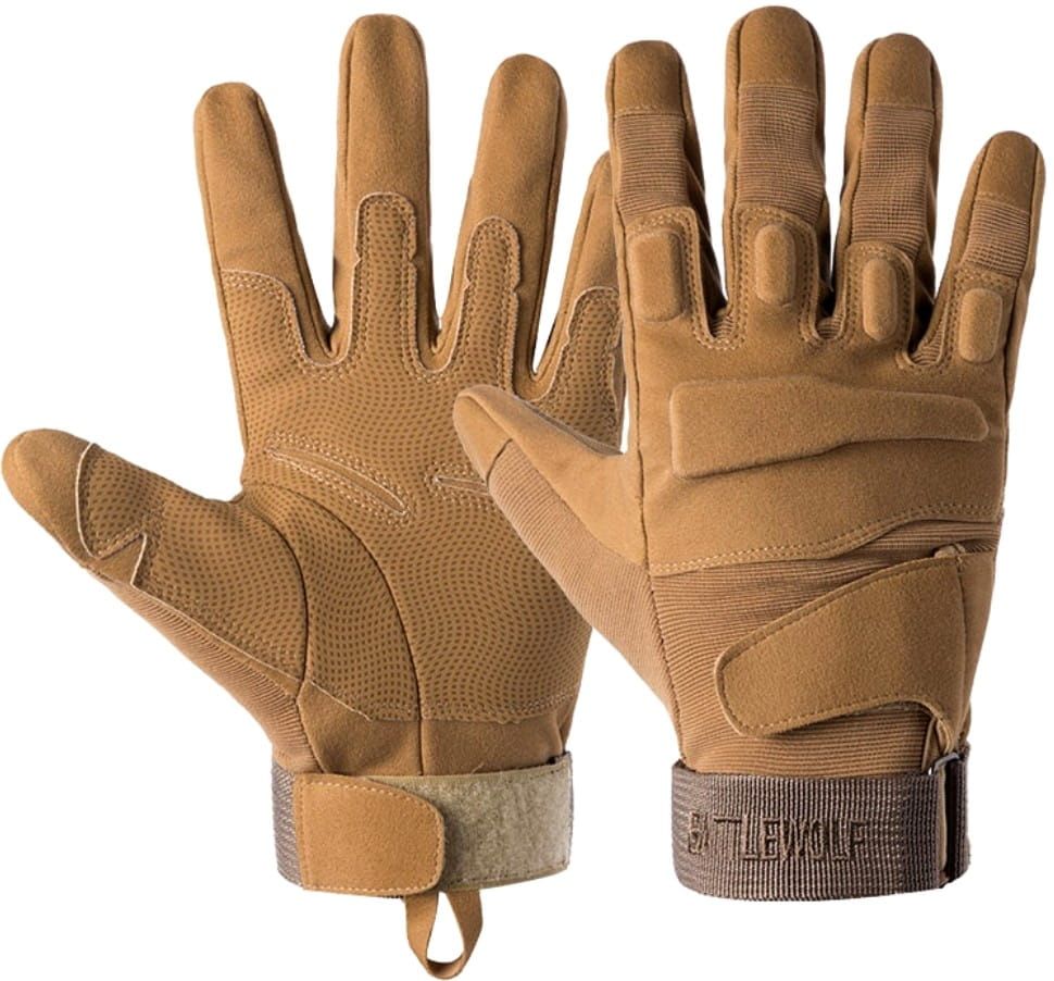 Vyriškos taktinės pirštinės KR71, smėlio spalvos