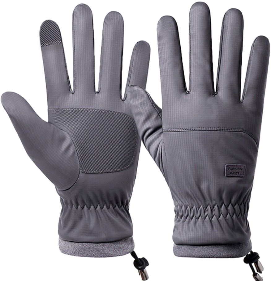 Vyriškos neperšlampamos žieminės pirštinės KR73, pilka