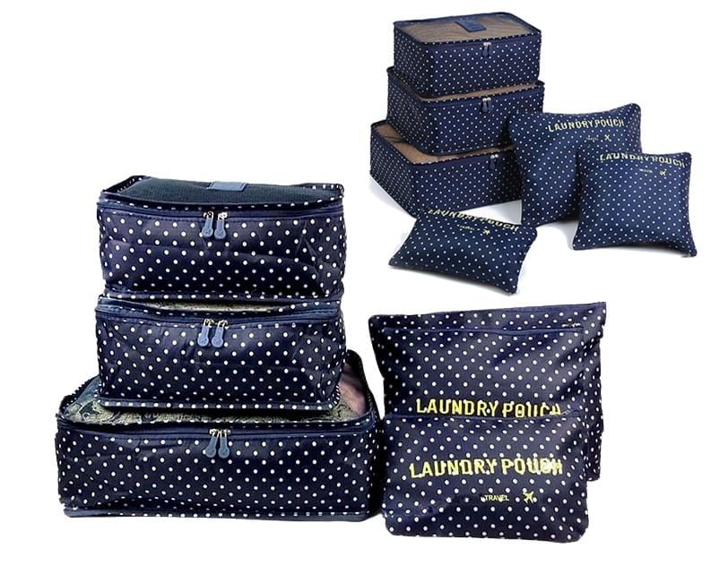 Dėklų rinkinys lagaminui, mėlynas