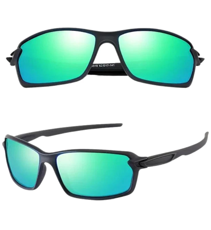 Poliarizuoti sportiniai akiniai nuo saulės vyrams T33 žali