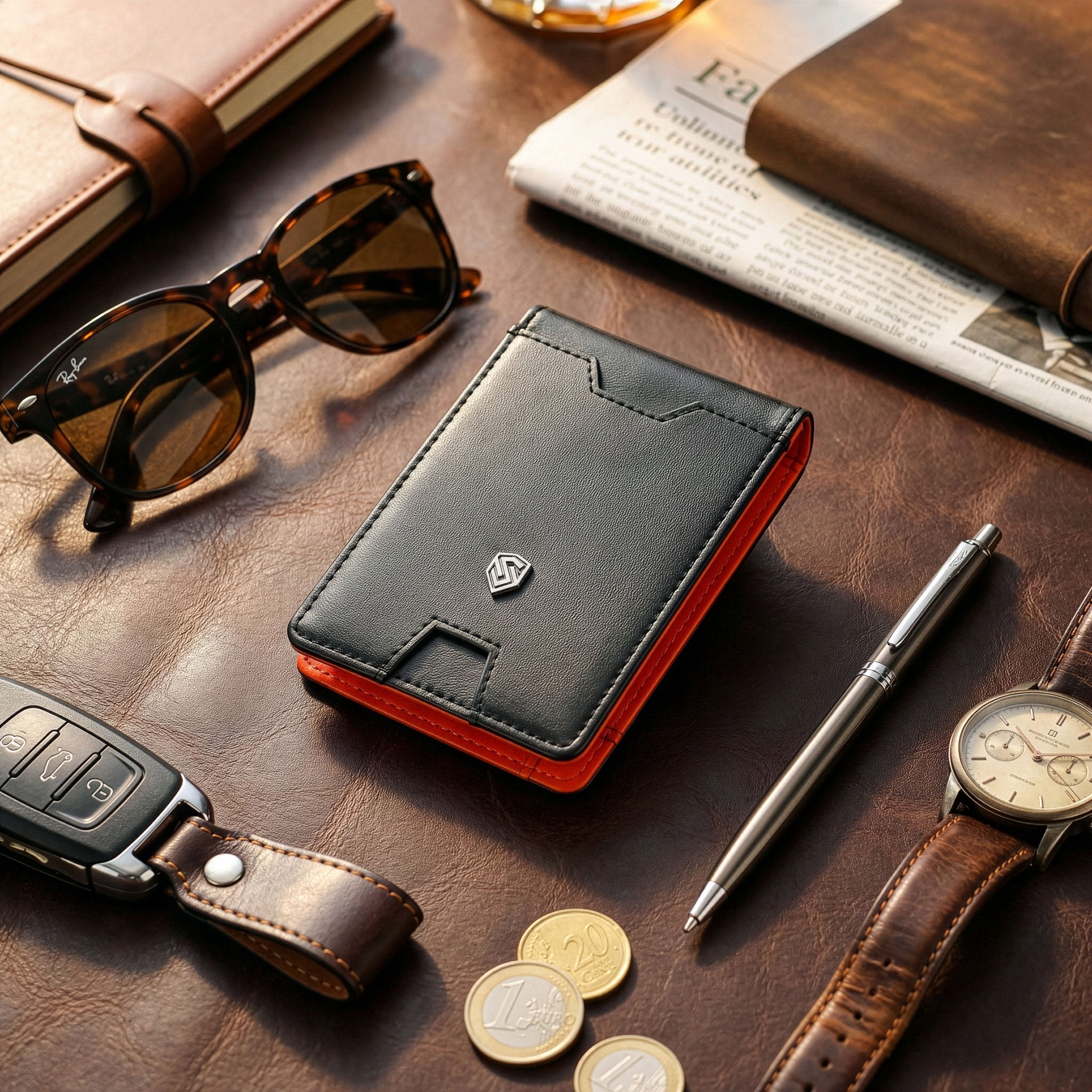 Vyriška plona piniginė, kortelių dėklas su RFID F02 S21