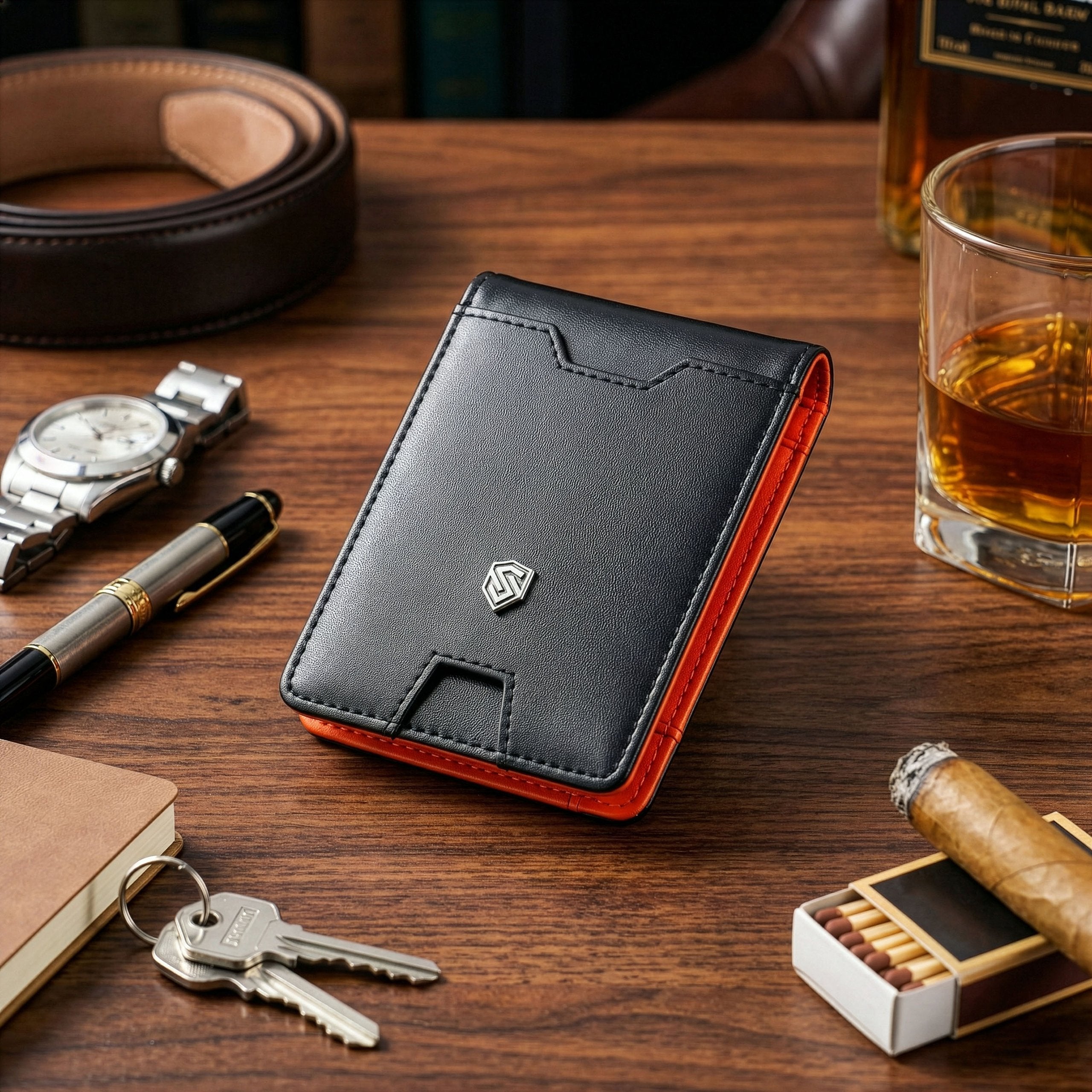 Vyriška plona piniginė, kortelių dėklas su RFID S23