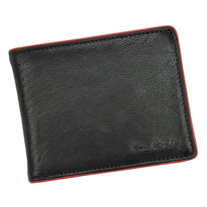 Pierre Cardin TILAK05 TUMBLE 324 juoda ir raudona piniginė czarny + czerwony