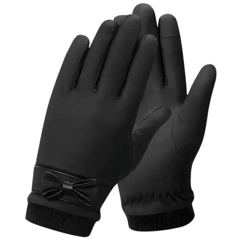 MOTERIŠKOS ŽIEMINĖS PIRŠTINĖS KR52, juodos spalvos N26