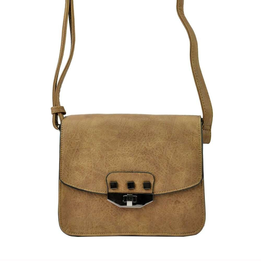 Moteriška crossbody rankinė Pierre Cardin 91023, ruda, eko oda, su reguliuojamu dirželiu