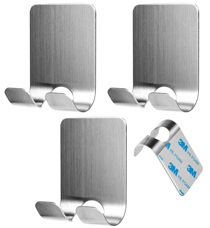 Vonios kabliukų rinkinys 3vnt S3, sidabrinis N244