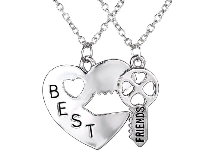 Draugystės vėriniai „Best Friends“ – Širdis ir Raktas (2 vnt.)