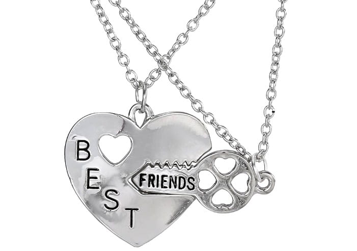 Draugystės vėriniai „Best Friends“ – Širdis ir Raktas (2 vnt.)