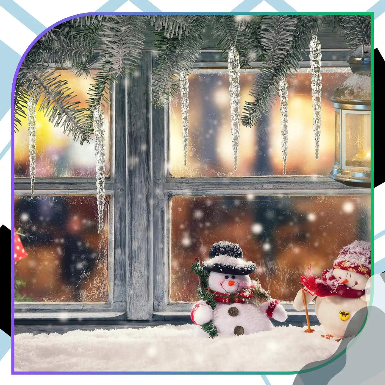 Ledo varvekliai eglutei, 12 vnt, 13 cm