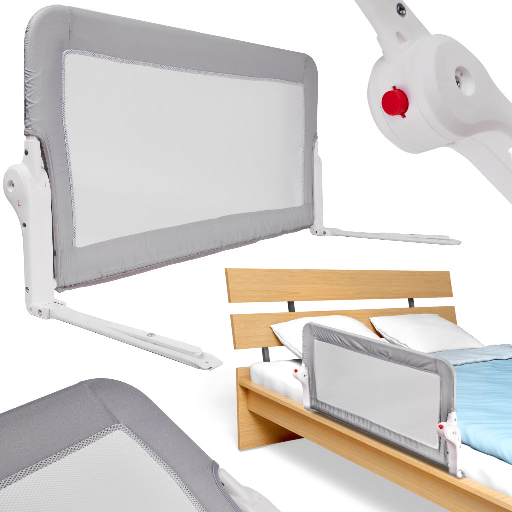 Apsauginė lovos tvorelė, 150 cm, pilka