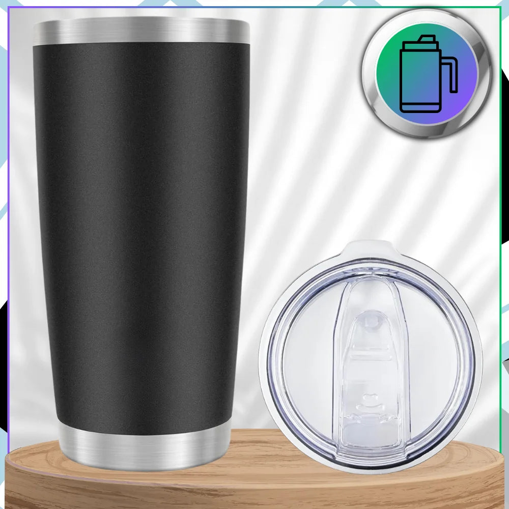 Termo puodelis, juodas, 600 ml, nerūdijantis plienas