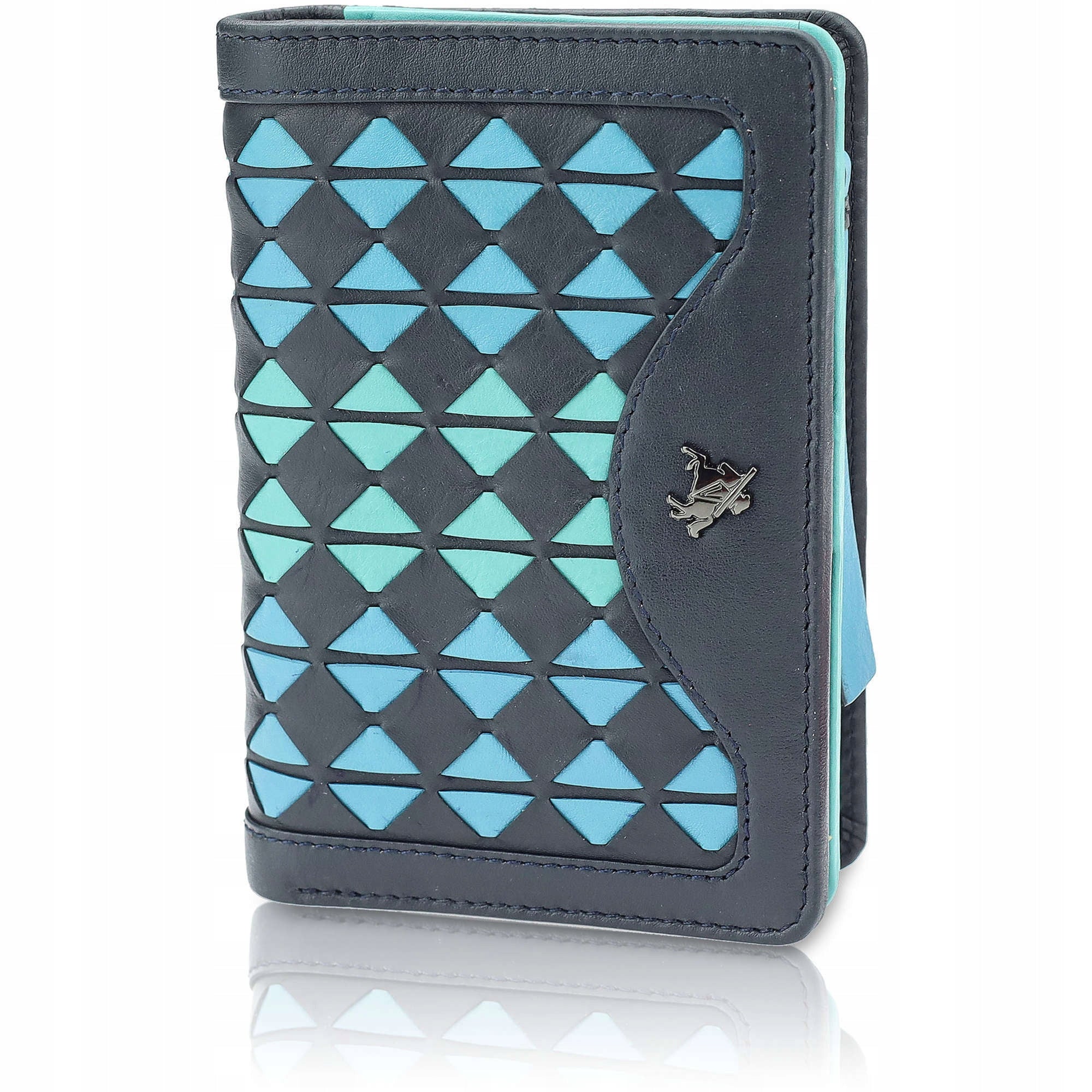 Natūralios odos piniginė moterims Visconti BR-75, mėlyna N21