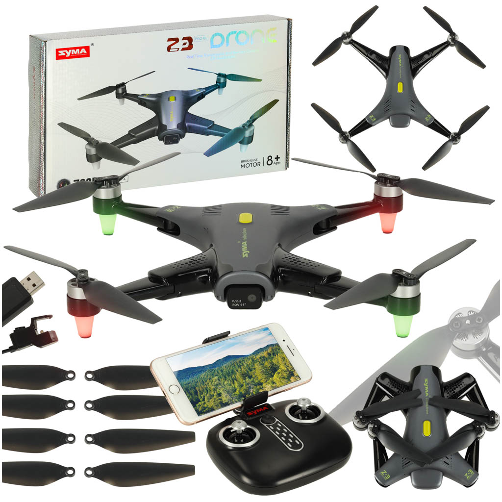 Dronas RC Syma Z3PRO 2.4GHz 4CH Wi-Fi juodas