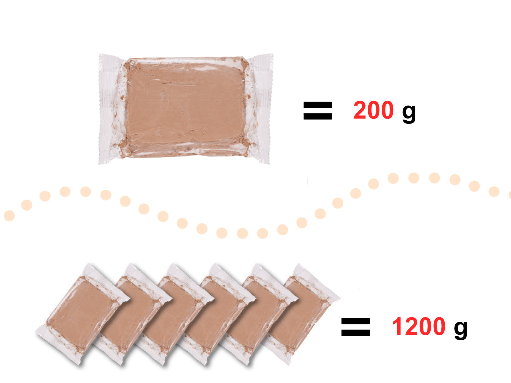 Molis puodų žiedimo ratui 1200g