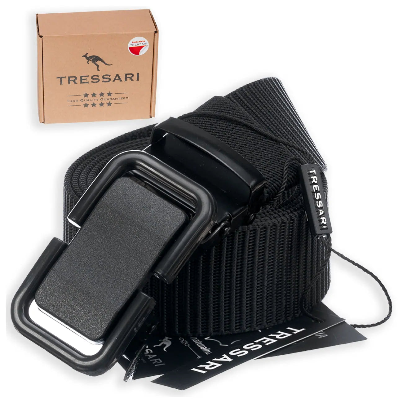 Taktinis diržas Tressari, juodas, automatinė sagtis