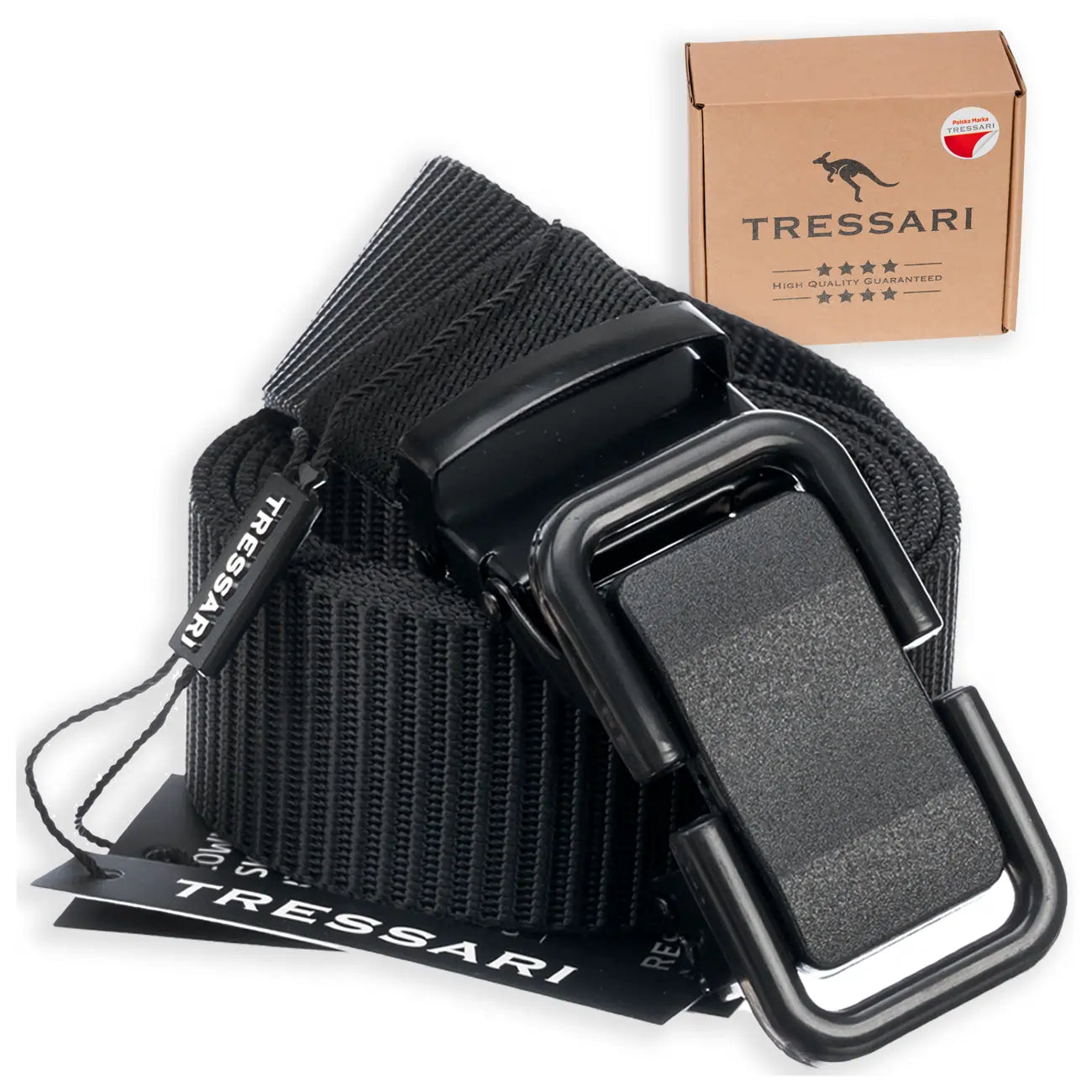 Taktinis diržas Tressari, juodas, automatinė sagtis