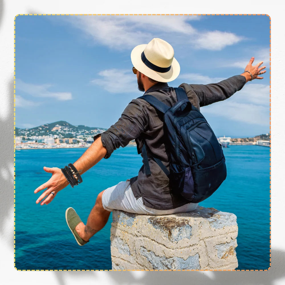 Vyriškų odinių apyrankių rinkinys su karoliukais