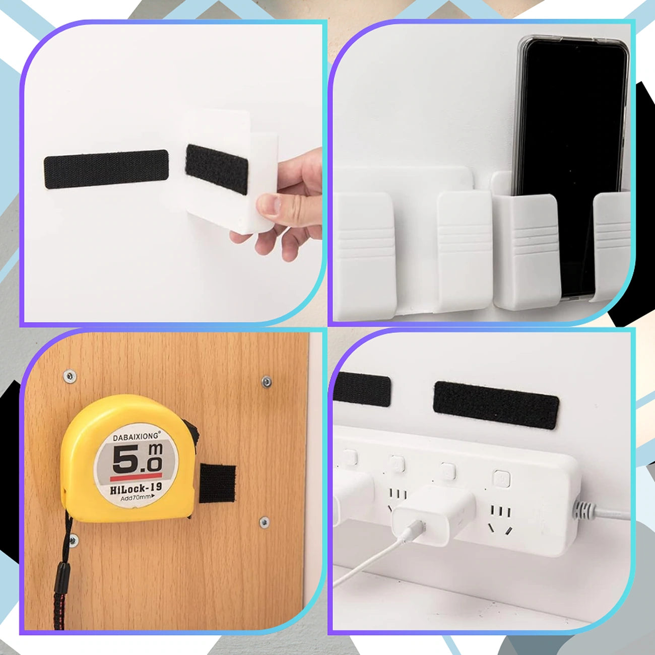 Lipnūs kvadratai su tvirtu lipduku, 50mm, 60 vnt. N373