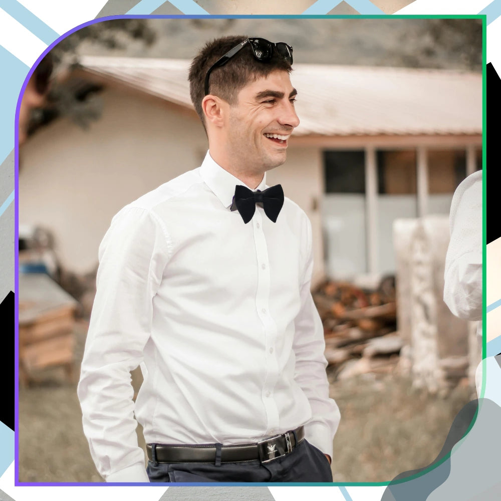 Vyriška juoda reguliuojama aksominė varlytė