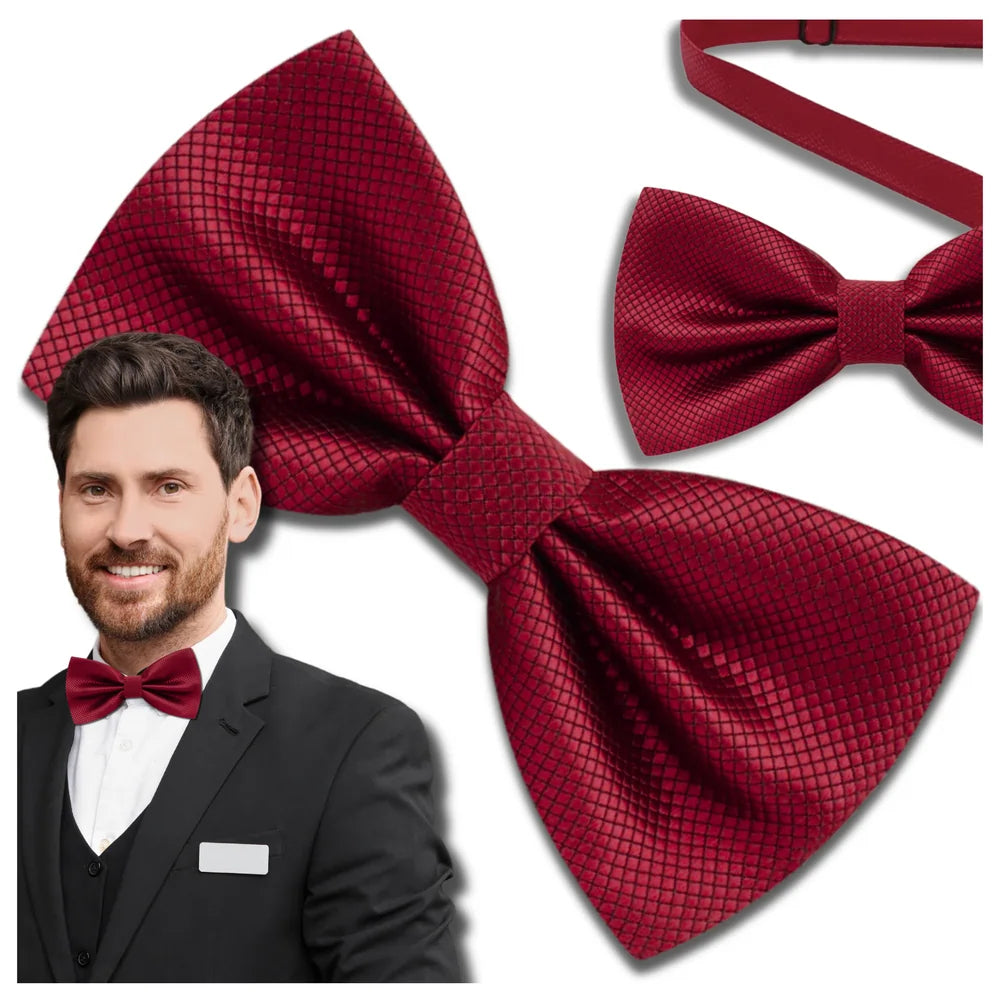 Vyriška bordo peteliškė, reguliuojama, elegantiška