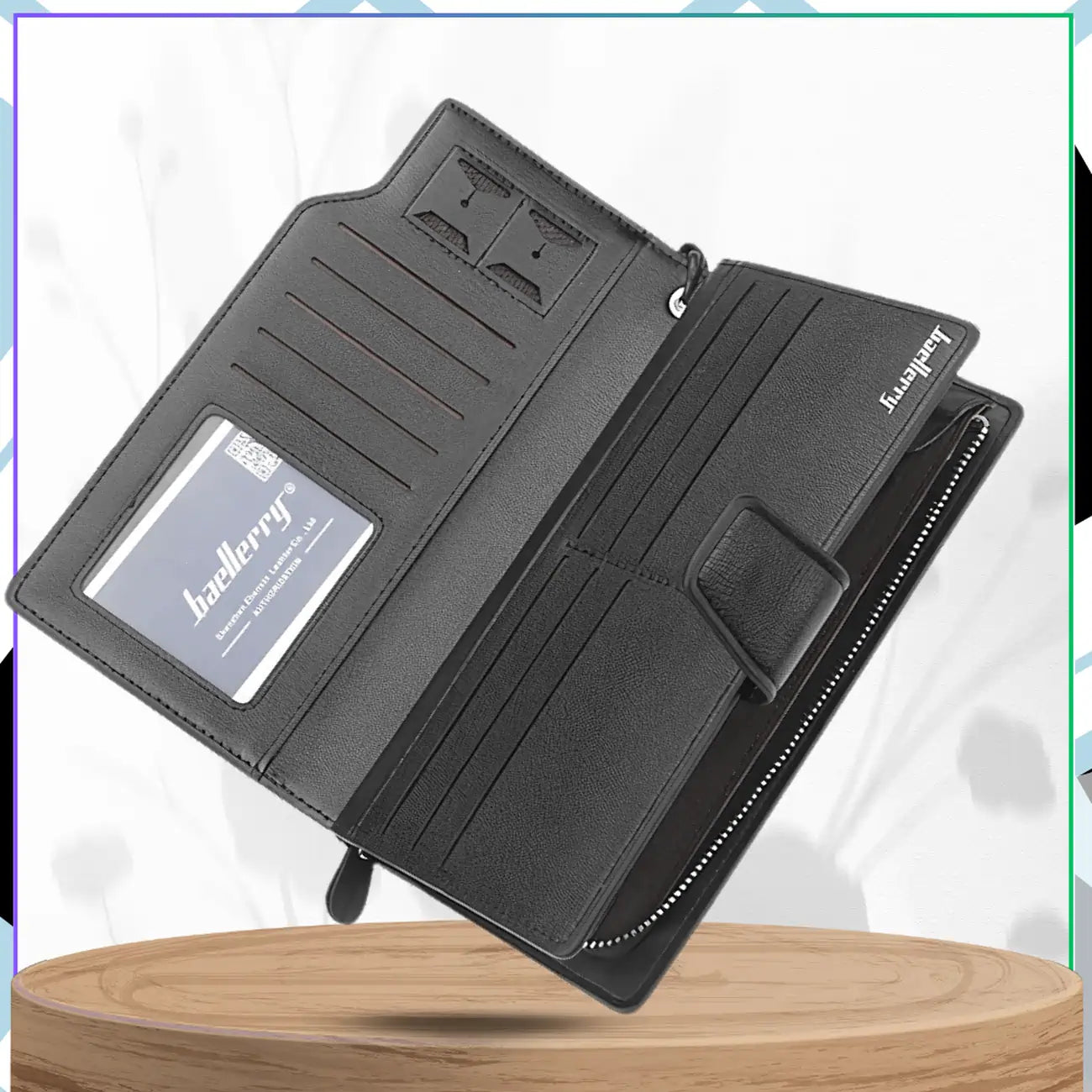 Vyriška didelė piniginė, juoda S516