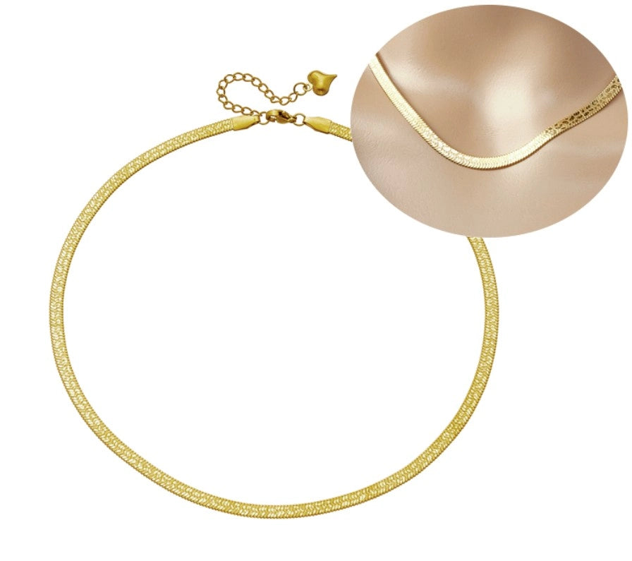 Auksinis vėrinys „žmijka“ su panteros motyvu, chirurginis plienas