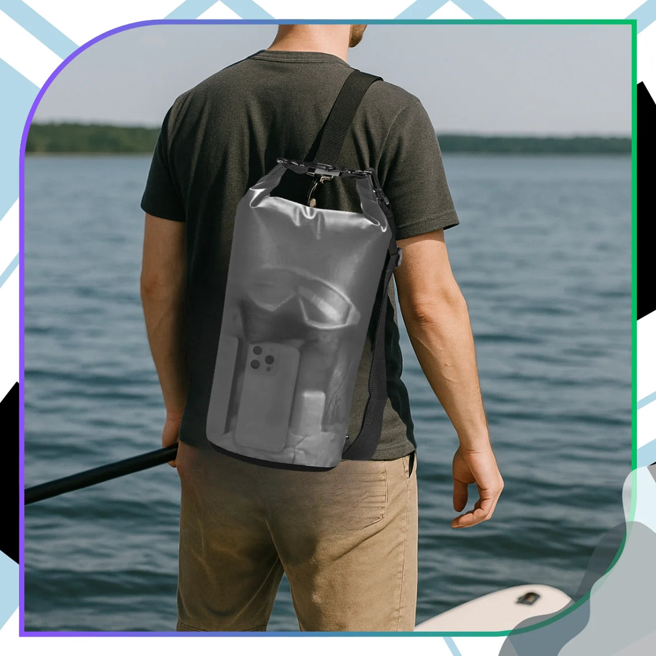 Skaidri vandeniui atspari paplūdimio kuprinė 10l