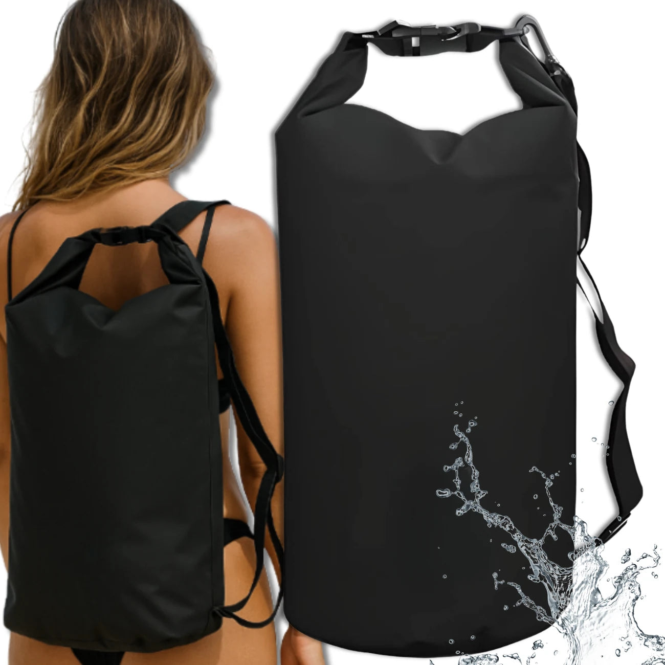 Vandeniui atspari didelė paplūdimio kuprinė 10l N513