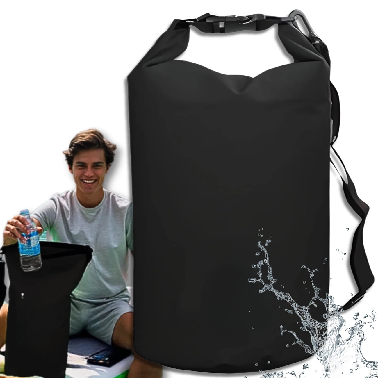 Vandeniui atspari didelė paplūdimio kuprinė 20l