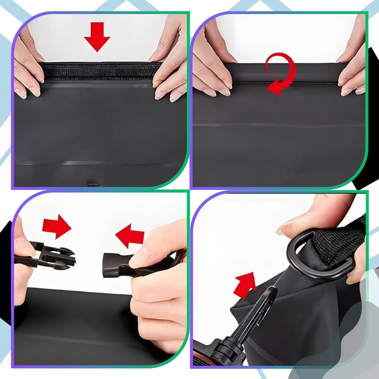 Vandeniui atspari didelė paplūdimio kuprinė 20l