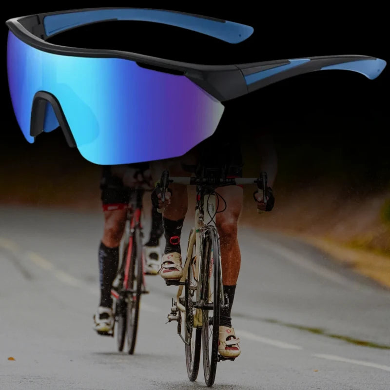 Poliarizuoti sportiniai akiniai nuo saulės vyrams B58 mėlyni